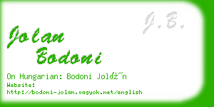 jolan bodoni business card